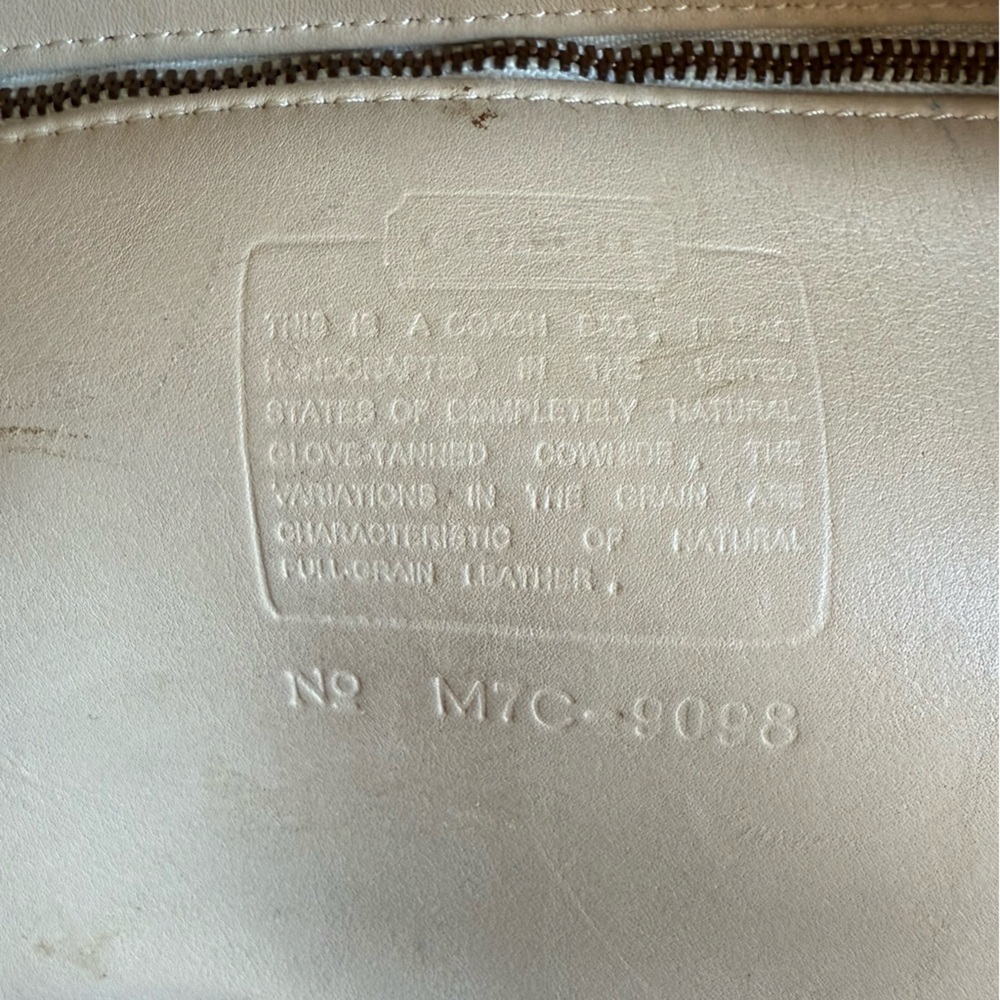 COACH Vintage Tribeca Shoulder Bag in Bone Leather - Picture 11 of 11